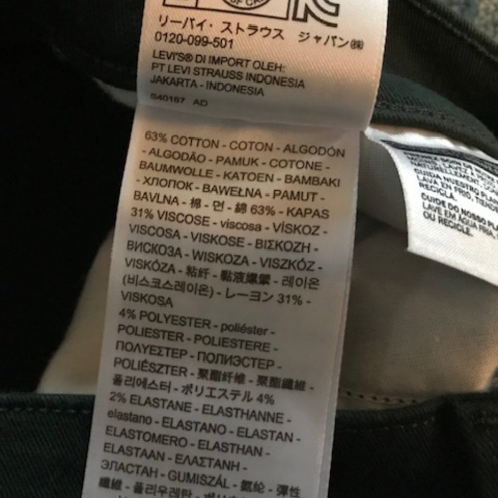 Levis 505 Straight 28x32 6M Dark Green - Picture 3 of 4